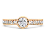 Photo of Cassia 1 1/4 ct tw. Lab Grown Diamond Round Solitaire Engagement Ring 14K Rose Gold [BT5896RE-L070]
