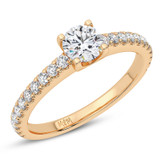 Photo of Qadir 1 7/8 ct tw. Lab Grown Diamond Round Solitaire Bridal Set 14K Rose Gold [BT5873RE-L070]
