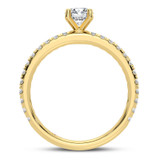 Photo of Kitana 2 ct tw. Lab Grown Diamond Round Solitaire Bridal Set 14K Yellow Gold [BT5883YE-L090]