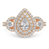 Photo of Rhiannon 2 1/2 ct tw. Lab Grown Diamond Pear Solitaire Bridal Set 14K Rose Gold [BT5887RE-M070]