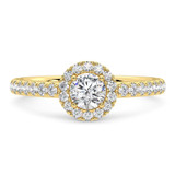 Photo of Valens 2 ct tw. Lab Grown Diamond Round Solitaire Bridal Set 14K Yellow Gold [BT5875YE-L070]