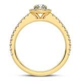 Photo of Valens 2 ct tw. Lab Grown Diamond Round Solitaire Bridal Set 14K Yellow Gold [BT5875YE-L070]