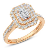 Photo of Nalda 1 1/2 ct tw. Lab Grown Diamond Emerald Solitaire Engagement Ring 14K Rose Gold [BT5891RE-N070]