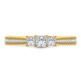 Photo of Annemarie 1 ct tw. Lab Grown Diamond Princess Solitaire Engagement Ring 14K Yellow Gold [BT5894YE-C000]