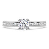 Photo of Jacinta 1 3/8 ct tw. Lab Grown Diamond Round Solitaire Bridal Set 14K White Gold [BT5895WE-L070]