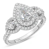 Photo of Rhiannon 2 1/2 ct tw. Lab Grown Diamond Pear Solitaire Bridal Set 14K White Gold [BT5887WE-M070]