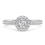 Photo of Valens 1 3/8 ct tw. Lab Grown Diamond Round Solitaire Engagement Ring 14K White Gold [BT5875WE-L070]