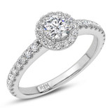 Photo of Valens 1 3/8 ct tw. Lab Grown Diamond Round Solitaire Engagement Ring 14K White Gold [BT5875WE-L070]