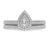 Photo of Kemina 1 1/10 ct tw. Lab Grown Diamond Pear Solitaire Bridal Set 14K White Gold [BR5884W-C000]