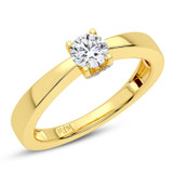 Photo of Ofu 3/4 ct tw. Lab Grown Diamond Round Solitaire Engagement Ring 14K Yellow Gold [BT5872YE-L070]