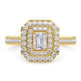 Photo of Nalda 1 1/2 ct tw. Lab Grown Diamond Emerald Solitaire Engagement Ring 14K Yellow Gold [BT5891YE-N070]