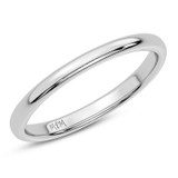 Photo of Sakura Classic Ladies Band 14K White Gold [BT5899WL]