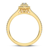 Photo of Kemina 1 1/10 ct tw. Lab Grown Diamond Pear Solitaire Bridal Set 14K Yellow Gold [BT5884YE-C000]