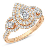 Photo of Rhiannon 2 ct tw. Lab Grown Diamond Pear Solitaire Engagement Ring 14K Rose Gold [BT5887RE-M070]