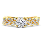 Photo of Imara 1 3/8 ct tw. Lab Grown Diamond Round Solitaire Engagement Ring 14K Yellow Gold [BT5893YE-L090]
