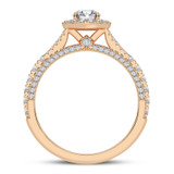Photo of Maska 2 1/5 ct tw. Lab Grown Diamond Round Solitaire Bridal Set 14K Rose Gold [BT5877RE-L070]
