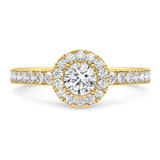 Photo of Ronika 2 7/8 ct tw. Lab Grown Diamond Round Solitaire Bridal Set 14K Yellow Gold [BT5888YE-L070]