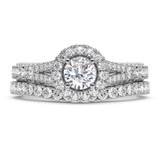Photo of Maska 2 1/5 ct tw. Lab Grown Diamond Round Solitaire Bridal Set 14K White Gold [BR5877W-L070]