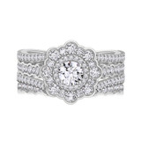 Photo of Briella 2 2/3 ct tw. Lab Grown Round Solitaire Bridal Set 14K White Gold [BR5901W-L070]