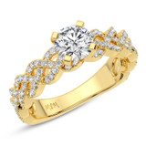 Photo of Imara 2 1/2 ct tw. Lab Grown Diamond Round Solitaire Bridal Set 14K Yellow Gold [BT5893YE-L090]