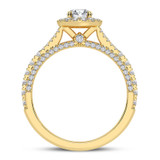 Photo of Maska 2 1/5 ct tw. Lab Grown Diamond Round Solitaire Bridal Set 14K Yellow Gold [BT5877YE-L070]