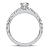 Photo of Amaya 3 ct tw. Lab Grown Diamond Round Solitaire Bridal Set 14K White Gold [BT5881WE-L090]