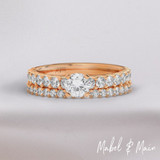 Photo of Amaya 3 ct tw. Lab Grown Diamond Round Solitaire Bridal Set 14K White Gold [BR5881W-L090]