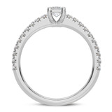 Photo of Zaila 2 ct tw. Lab Grown Diamond Emerald Solitaire Bridal Set 14K White Solid Gold [BT5889WE-N090]