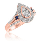 Photo of Bali 5/8 ct tw. Diamond Pear Cluster Engagement Ring 10K Rose Gold [BT865RE-C000]