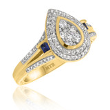 Photo of Bali 5/8 ct tw. Diamond Pear Cluster Engagement Ring 10K Yellow Gold [BT865YE-C000]