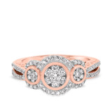 Photo of Andromeda 3/4 ct tw. Diamond Fancy Cluster Engagement Ring 10K Rose Gold [BT862RE-C000]