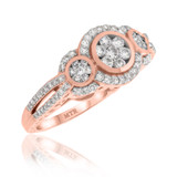 Photo of Andromeda 3/4 ct tw. Diamond Fancy Cluster Engagement Ring 10K Rose Gold [BT862RE-C000]