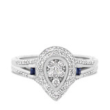Photo of Bali 5/8 ct tw. Diamond Pear Cluster Engagement Ring 10K White Gold [BT865WE-C000]
