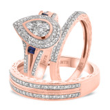 Photo of Bali 1 ct tw. Diamond Pear Cluster Trio Set 14K Rose Gold [BT865R-C000]