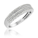 Photo of Andromeda 1/2 ct tw. Diamond Wedding Band Set 10K White Gold [BT862WM]