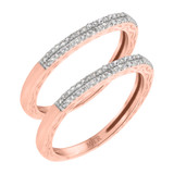 Photo of Bali 1/3 ct tw. Diamond Same Sex Ladies Band Set 10K Rose Gold [WL865R]