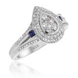 Photo of Bali 3/4 CT. T.W. Diamond Pear Cluster Bridal Set 14K White Gold [BT865WE-C000]