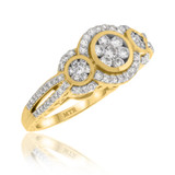 Photo of Andromeda 3/4 ct tw. Diamond Fancy Cluster Engagement Ring 14K Yellow Gold [BT862YE-C000]
