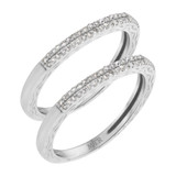 Photo of Bali 1/3 ct tw. Diamond Same Sex Ladies Band Set 10K White Gold [WL865W]