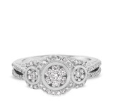Photo of Andromeda 1 1/4 ct tw. Diamond Fancy Cluster Trio Set 10K White Gold [BT862WE-C000]
