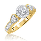 Photo of Everett 1 1/4 ct tw. Lab Grown Diamond Round Solitaire Engagement Ring 14K Yellow Gold [BT1627YE-C000]