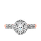 Photo of Sonny 1/2 ct tw. Lab Grown Diamond Oval Solitaire Engagement Ring 14K Rose Gold [BT1631RE-C000]