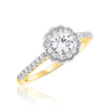 Photo of Bree 3/4 ct tw. Lab Grown Diamond Round Solitaire Engagement Ring 14K Yellow Gold [BT1619YE-C000]
