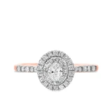Photo of Dean 1/2 ct tw. Lab Grown Diamond Oval Solitaire Engagement Ring 14K Rose Gold [BT1629RE-C000]