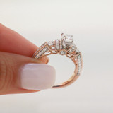 Photo of Cadence 1 1/10 ct tw. Lab Grown Diamond Round Solitaire Engagement Ring 10K Rose Gold [BT1626RE-C000]