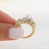 Photo of Cadence 1 1/10 ct tw. Lab Grown Diamond Round Solitaire Engagement Ring 10K Yellow Gold [BT1626YE-C000]