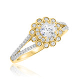 Photo of Toria 7/8 ct tw. Lab Grown Round Solitaire Engagement Ring 14K Yellow Gold [BT1620YE-C000]