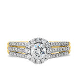 Photo of Betty 1 ct tw. Lab Grown Diamond Round Solitaire Engagement Ring 14K Yellow Gold [BT1622YE-C000]