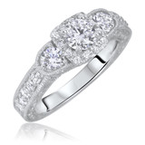 Photo of Danica 1 1/3 ct tw. Lab Grown Diamond Round Solitaire Engagement Ring 10K White Gold [BT1624WE-C000]