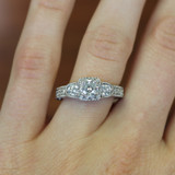 Photo of Danica 1 1/3 ct tw. Lab Grown Diamond Round Solitaire Engagement Ring 10K White Gold [BT1624WE-C000]
